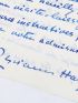 HARRY : Laudative lettre autographe adressée à Pierre Belperron le complimentant pour son ouvrage 