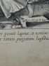 Conspectis constanter aquis, ardescere cepit Ennuchi fecunda fides, qui gurgite mersus Antiquos posuit lapsus, et nomine Christi Testatur totum purgatum lapsibus orbem. (Ac. Cap.8.38.) Gravure originale du XVIIe siècle - Edition Originale - Edition-Originale.com