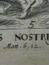 Et dimitte nobis debita nostra sicut et nos dimitimus debitoribus nostris. (Matt. 6.12.). Gravure originale du XVIIe siècle - First edition - Edition-Originale.com