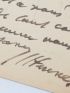 HENNER : Lettre autographe signée adressée à son ami l'influent critique d'art Emile Durand-Gréville : 