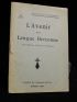 HERSART DE LA VILLEMARQUE  : L'avenir de la langue bretonne - Edition Originale - Edition-Originale.com