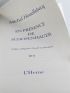 HOUELLEBECQ : En présence de Schopenhauer - First edition - Edition-Originale.com