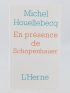 HOUELLEBECQ : En présence de Schopenhauer - First edition - Edition-Originale.com