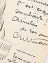 HUARD : Lettre autographe datée enrichie de deux dessins originaux et relatant les affres de la critique artistique : 