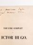 HUGO : Théâtre de Victor Hugo. Hernani - Marion Delorme - Le Roi s'amuse - Lucrèce Borgia - Marie Tudor - Angelo - Ruy-Blas - Les Burgraves - Libro autografato, Prima edizione - Edition-Originale.com