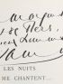 JAMMES : Les Nuits qui me chantent - Autographe, Edition Originale - Edition-Originale.com
