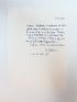JANKELEVITCH : Lettre autographe datée, signée et adressée à Jani Brun depuis son domicile parisien du Quai aux fleurs - Libro autografato, Prima edizione - Edition-Originale.com