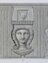 DESCRIPTION DE L'EGYPTE.  Denderah (Tentyris). Détail de la frise de la façade du portique du grand temple. (ANTIQUITES, volume IV, planche 15) - Erste Ausgabe - Edition-Originale.com