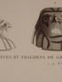 DESCRIPTION DE L'EGYPTE.  Thèbes. Bybân el Molouk. Statues et fragments de granit noir et de granit rouge trouvés dans les tombeaux des rois à l'ouest, Couvercles de vases trouvés dans les hypogées. (ANTIQUITES, volume II, planche 81) - Edition Originale - Edition-Originale.com