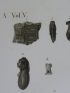 DESCRIPTION DE L'EGYPTE.  Collection d'antiques. Figures, amulettes en scarabée et autres, en terre cuite. En bois. En bronze. En émeraude. (ANTIQUITES, volume V, planche 87) - Edition Originale - Edition-Originale.com
