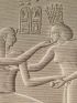DESCRIPTION DE L'EGYPTE.  Thèbes. Medynet-Abou. Coupe du second étage du pavillon, Détails de coupes et de sculptures du pavillon. (ANTIQUITES, volume II, planche 17) - First edition - Edition-Originale.com