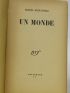 JOUHANDEAU : Un monde - Signed book, First edition - Edition-Originale.com