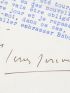 JOUVET : Lettre dactylographiée datée et signée adressée à sa grande amie Alice Rim à en-tête de son théâtre de l'Athénée - Signed book, First edition - Edition-Originale.com