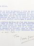 JOUVET : Lettre dactylographiée datée et signée adressée à sa grande amie Alice Rim à en-tête de son théâtre de l'Athénée - Signed book, First edition - Edition-Originale.com