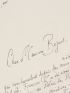 KLOSSOWSKI : Lettre autographe signée au chorégraphe Maurice Béjart  - Signiert, Erste Ausgabe - Edition-Originale.com