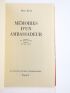 KROLL : Mémoires d'un Ambassadeur - First edition - Edition-Originale.com