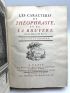 LA BRUYERE : Les caracteres de Theophraste, et de La Bruyere. Avec des notes par M. Costes - Edition-Originale.com