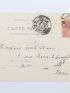 LA JEUNESSE : Carte postale autographe signée adressée à Emile Straus - Autographe, Edition Originale - Edition-Originale.com