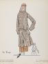 La taupe - Manteau en taupe et peau de chamois (Croquis N°LIII, La Gazette du Bon ton, 1922 n°7) - Edition Originale - Edition-Originale.com