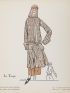 La taupe - Manteau en taupe et peau de chamois (Croquis N°LIII, La Gazette du Bon ton, 1922 n°7) - First edition - Edition-Originale.com