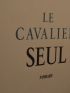 LA VARENDE : Le cavalier seul - Prima edizione - Edition-Originale.com