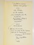 L'ANSELME : La France et ses environs. Poésies instructives suivies de Vers de mirliton - Autographe, Edition Originale - Edition-Originale.com