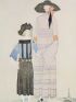 LANVIN : Portrait de Mme V.V et de sa fille. Robes, de Jeanne Lanvin (pl.69, La Gazette du Bon ton, 1922 n°9) - Prima edizione - Edition-Originale.com
