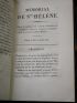 LAS CASES : Mémorial de Sainte-Hélène [avec] Suite au Mémorial de Sainte-Hélène - Edition-Originale.com