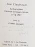 LASCAULT : Jean Clareboudt. Lithographies, éditions et tirages limités 1972-1982 - Signiert, Erste Ausgabe - Edition-Originale.com