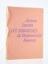 LAURENT : Les Dimanches de Mademoiselle Beaumon - Signed book - Edition-Originale.com