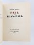 LAURENT : Paul et Jean-Paul - Autographe, Edition Originale - Edition-Originale.com