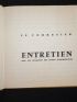 LE CORBUSIER : Entretien - Edition-Originale.com