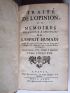 LE GENDRE Marquis de Saint-Aubin : Traite de l'opinion, ou memoires pour servir a l'histoire de l'esprit humain - Edition-Originale.com