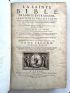 LE MAISTRE DE SACY : La Sainte Bible, traduite en françois le latin de la Vulgate à côté - Edition-Originale.com