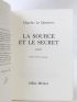 LE QUINTREC : La source et le secret, poèmes - Autographe, Edition Originale - Edition-Originale.com
