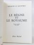 LE QUINTREC : Le règne et le royaume, poèmes - Autographe, Edition Originale - Edition-Originale.com