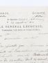 LECOURBE : Lettre autographe signée appuyant la réforme d'un valeureux soldat 