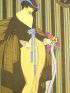 Costumes parisiens. Robe de velours maïs. Petite veste de velours noir bordée de vair (pl.111, Journal des Dames et des Modes, 1913 n°49) - Edition Originale - Edition-Originale.com