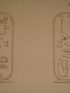 DESCRIPTION DE L'EGYPTE.  Papyrus. Hiéroglyphes. Inscriptions et médailles. Inscriptions hiéroglyphiques et coiffures copiées à Denderah. (ANTIQUITES, volume V, planche 49) - First edition - Edition-Originale.com