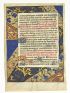 [LIVRE D'HEURES - ENLUMINURES] Fragments recto verso des heures de la Vierge à l'usage de Rome/Dié(?) - Autographe, Edition Originale - Edition-Originale.com