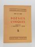 LOPE DE VEGA : Poésies lyriques - Erste Ausgabe - Edition-Originale.com