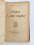 LORRAIN : Propos d'âmes simples - First edition - Edition-Originale.com