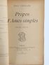 LORRAIN : Propos d'âmes simples - Signiert, Erste Ausgabe - Edition-Originale.com