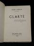 LORRAIN : Clarté - Signed book, First edition - Edition-Originale.com