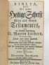 LUTHER : Biblia, Das ist: Die ganze Heilige Schrift Alten und Neuen Testamentes, Nach der deutschen Uebersetzung D. Martin Luthers - Edition-Originale.com