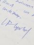 LYOTARD : Amusante lettre manuscrite signée adressée à Georges Raillard : 