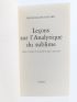 LYOTARD : Leçons sur l'analytique du Sublime - Signed book, First edition - Edition-Originale.com