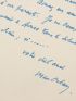 MAC ORLAN : Lettre autographe datée et signée au jeune poète artésien Roger Valuet l'encourageant à lui adresser ses poèmes - Signiert, Erste Ausgabe - Edition-Originale.com