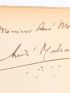 MALRAUX : La Condition humaine - Autographe, Edition Originale - Edition-Originale.com