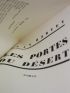 MARTET : Les portes du désert - Prima edizione - Edition-Originale.com